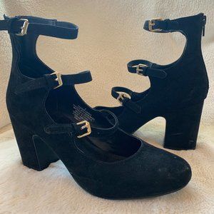 A New Day 3 Buckles Block Heels